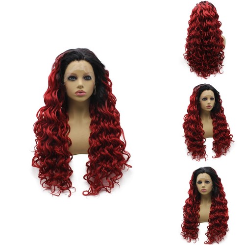 Iewig long curly black red - long,